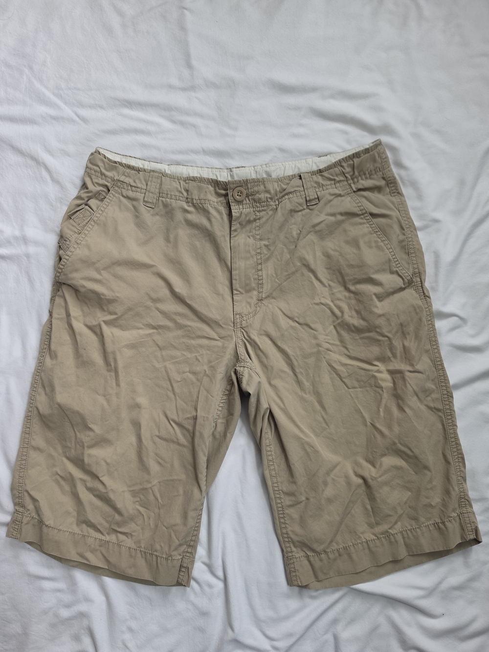 The North Face Mens Large Khaki Hiking Shorts Adjustable Tie Waist